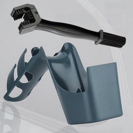 Motorcycle Chain Cleaning Box, Bike Chain Oil Storage Box with Bike Cleaning Brushes, Motorcycle Chain Brush for MTB