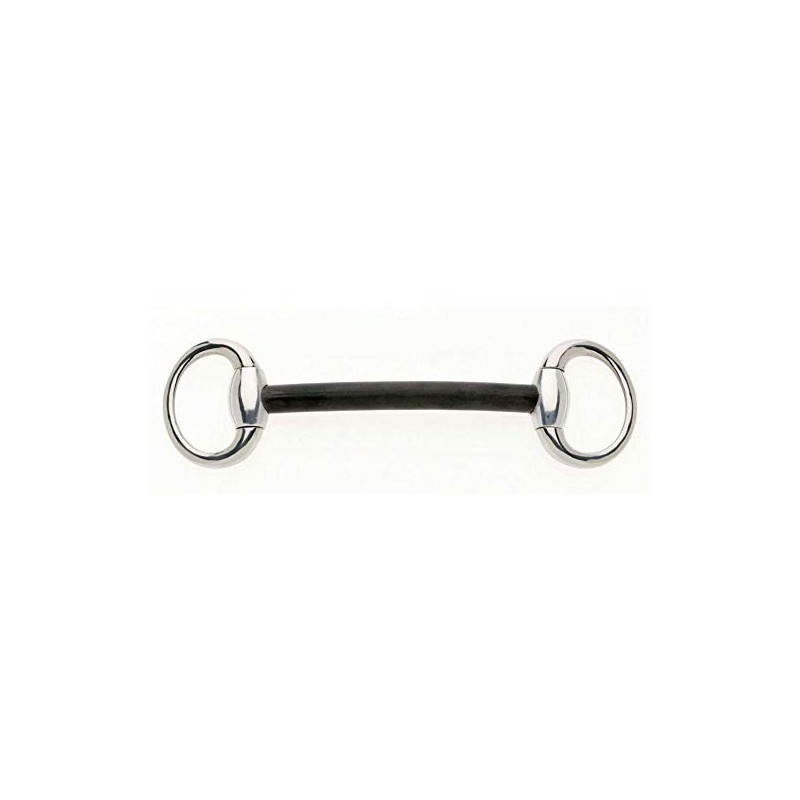 Nylon Mullen Mouth Eggbutt Snaffle with Small Rings 5"