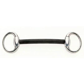 Nylon Mullen Mouth Eggbutt Snaffle with Small Rings 5"