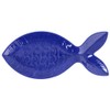 Vietri Santorini Large Cobalt Figural Fish Platter - 19"x8.5" Ceramic