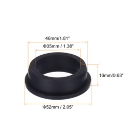 sourcing map 2Pcs T Shape Rubber Grommet Mount Dia 46.3mm ID 35mm H 16mm Seal Protection Cable Grommets Flexible for Cable Pipe