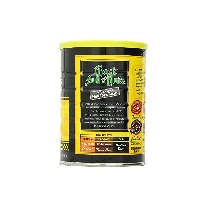 Chock Full o'Nuts Coffee, New York Roast Ground, 10.5 Ounce