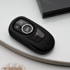Tengare Buick Key Fob Cover Car Key Protector Case Key Chain Holder Accessories Black