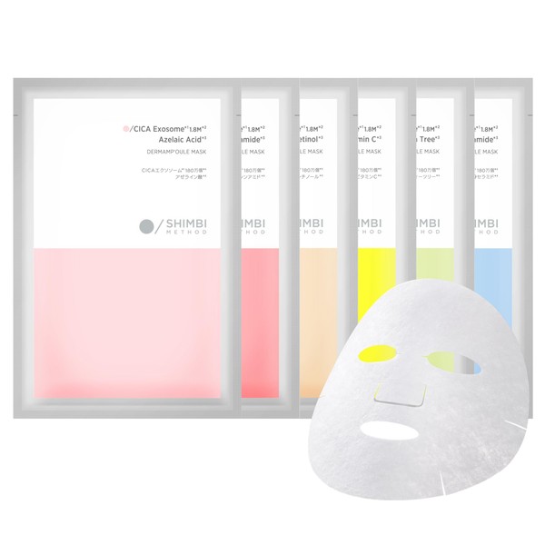 SHIMBI Dermanple Mask, Set of 6, CICA Exosome, 9 Ceramide,