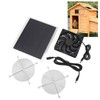 Solar Panel Fan 10W Exhaust Fan Dual Layer Metal Shell
