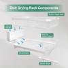 HOMEAILIE Dish Drying Rack with Drainboard,Kitchen Rack for Dishes,Kitchen Counter