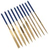 10Pcs Set 4x160mm Mini Titanium Plated Diamonds Needle File Kit
