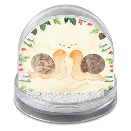 Mr. & Mrs. Panda Snow Globe Snails Love - Gift, Anniversary, Marriage, Shake Ball, Marriage Proposal, in Love, Wife, Wonder Ball