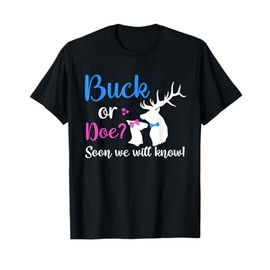 Buck or Doe? - Gender Reveal Baby Announcement Design T-Shirt