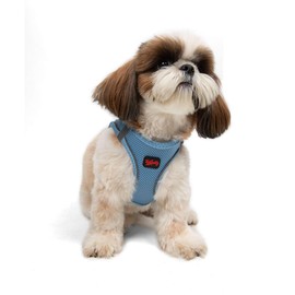 Tailpetz Blue Dog Harness Small Sized Dogs, Adjustable No Pull Step in Harness for Small Dog, Reflective Puppy Harness for Puppy Training, Small Dog Harness Boy Girl (Blue, S)