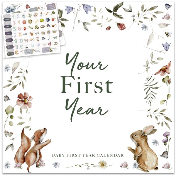 Baby's First Year Memory & 1st Year Calendar with 100