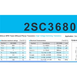 SANKEN 2SC3680 SANKEN Transistor 1 lot of  5  pcs.. Old Stock  Buy 2 lots , 1 lot  free
