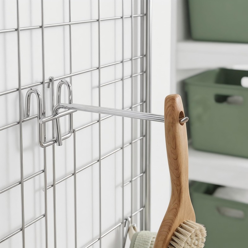 Jipaziy 6 PCS Wire Shelf Hooks, Metal Wire Rack Hangers
