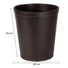 Osco 29cm Faux Leather Waste Bin - Brown