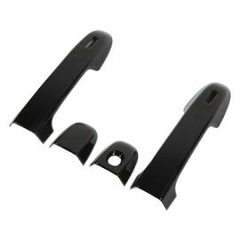 4PCS/Set Exterior Door Handle Covers Lock Caps Stick On Replacement for GR86 2012‑2021Piano Black