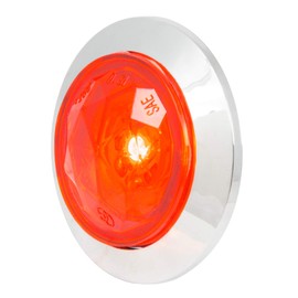 GG Grand General 75322 Red/Red Light (1-1/4" Diamond 1LED Dual Func. with Clear Bezel)