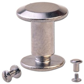 100 Sets Chicago Screws Belt Screw Rivets 7MM Nickel-Black (gunmetal)