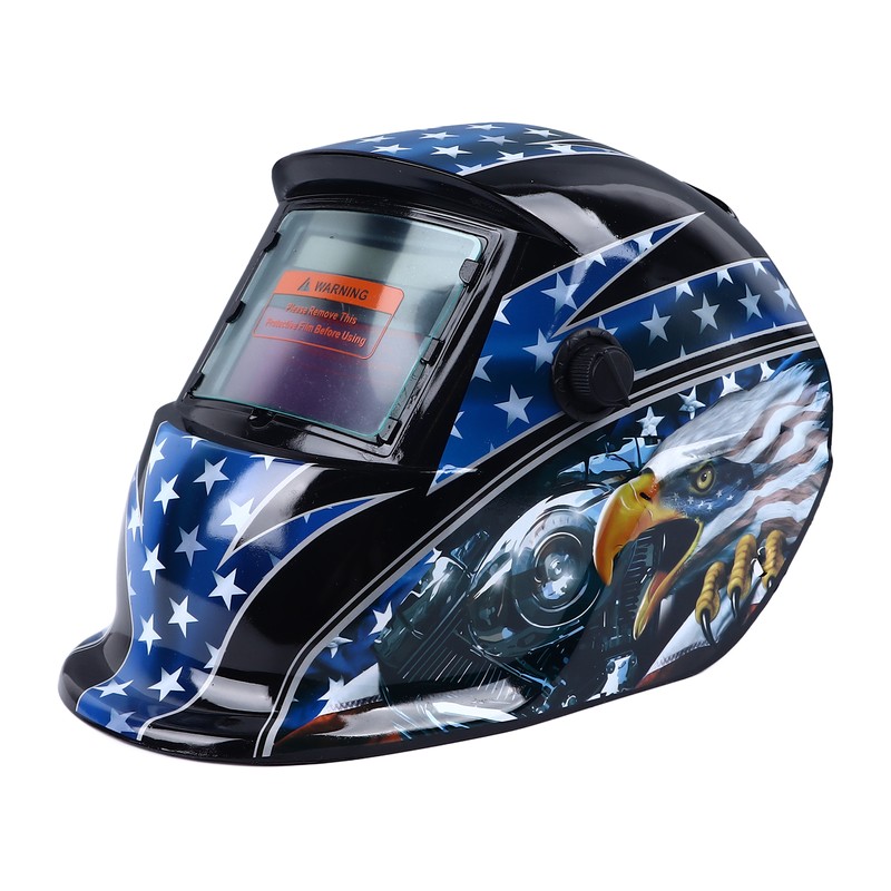Auto Darkening Welding Helmet Large View Solar Powered Wide Shade