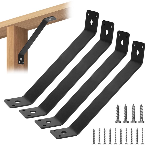Rasugarlary Angle Brackets 4 Pcs 7.3" Inside Mount 45-Degree Angle