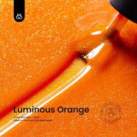 Beetles Esmalte en Gel Naranja Glow in the Dark 15ml Soak Off UV LED Gel Polish para Nail Art Manicura Salon y DIY en Casa Fiesta Halloween Verano... 