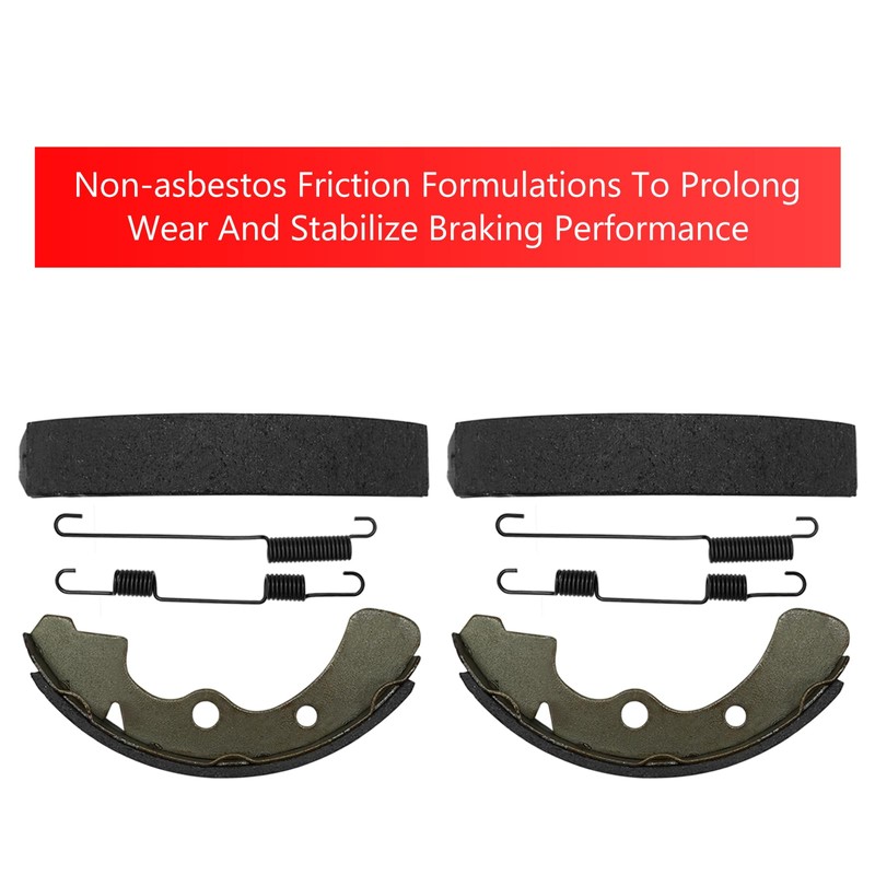 Front Brake Shoes Springs Pins Left&Right for Kawasaki Mule 3000