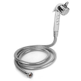 RV Shower Hose, External Nozzle Water Supply Shower Head Stainless Steel W/1.5m Hose 1/2 Thread
