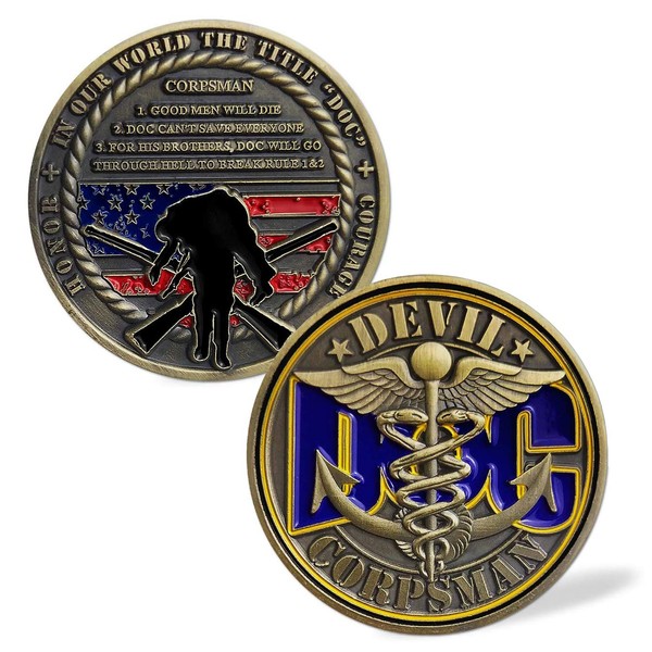 Navy Corpsman DOC Commemorative Coin Devil Corpsman Challenge Coin