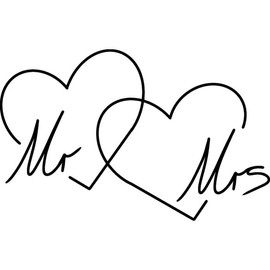 Azeeda 'Herr & Frau Herzen' Unmontierter Gummistempel - für Basteln, Scrapbooking und Kartengestaltung - Größe A7 (RS00059747)