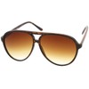 zeroUV - Large Classic Retro Plastic Aviator Sunglasses with Gradient