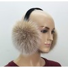 Hima 100% Real Fox Fur Winter Earmuff, Made in US