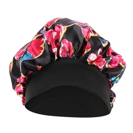 FRCOLOR Turban Hat Satin Bonnet Sleep Cap for Women Men Boys and Girls Head Scarf Elastic Long Hair Cap