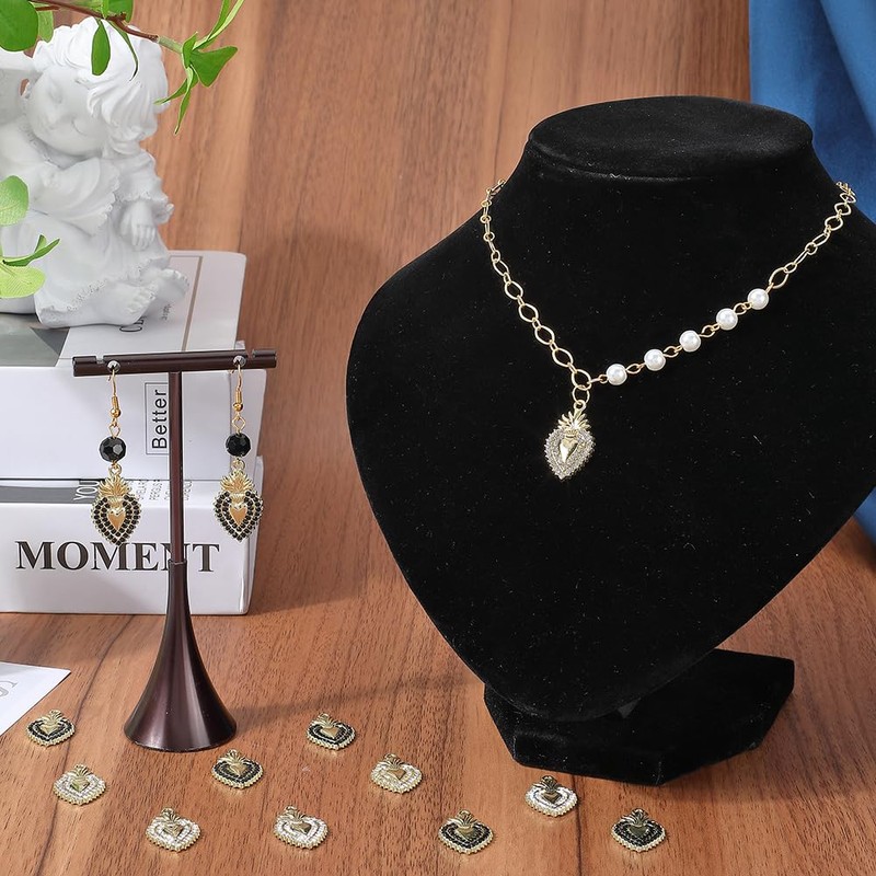 SUNNYCLUE 1 Box Sacred Heart Charms Bulk Click for More