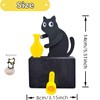 Funny Black Cat Fridge Magnets, Fridge Magnets with Swinging Vase,