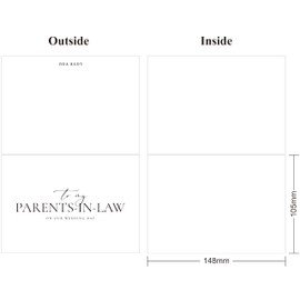 LADY&HOME To My Parents-in-law on My Wedding Day Card,Wedding Day Card to Parents-in-law,Thank Parents-in-law Wedding Day Card (A1:Parents-in-law)