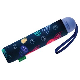 Benetton Super Mini Children's Pocket Umbrella with Hand Opener - Jellyfish, Colourful, Colourful with jellyfish motif