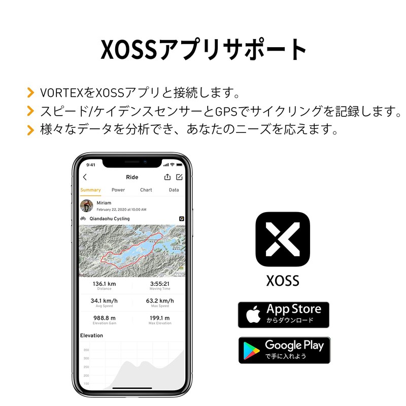 XOSS VORTEX Bicycle Cadence Speed Sensor Wireless IPX7 Waterproof 300