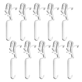 GRONGU Blinds Valance Clips Compatible with Hunter Douglas Blind, 2-9/16 Inch Clear Valance Clips Fit for Country Woods and Faux Wood Blinds, 10 Packs