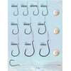 Hlotmeky 100pcs Fishing Hooks with Leader (100pcs-1/0)