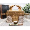 Golden Judaic Ark Of Covenant Model With Contents Decorative Box