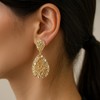 ZENCHEER Teardrop Clip On Earrings for Women, Chunky Statement Geometric