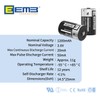 EEMB 4Pack ER14250 1/2AA 3.6V Lithium Battery Li-SOCL₂ Non-Rechargeable Battery