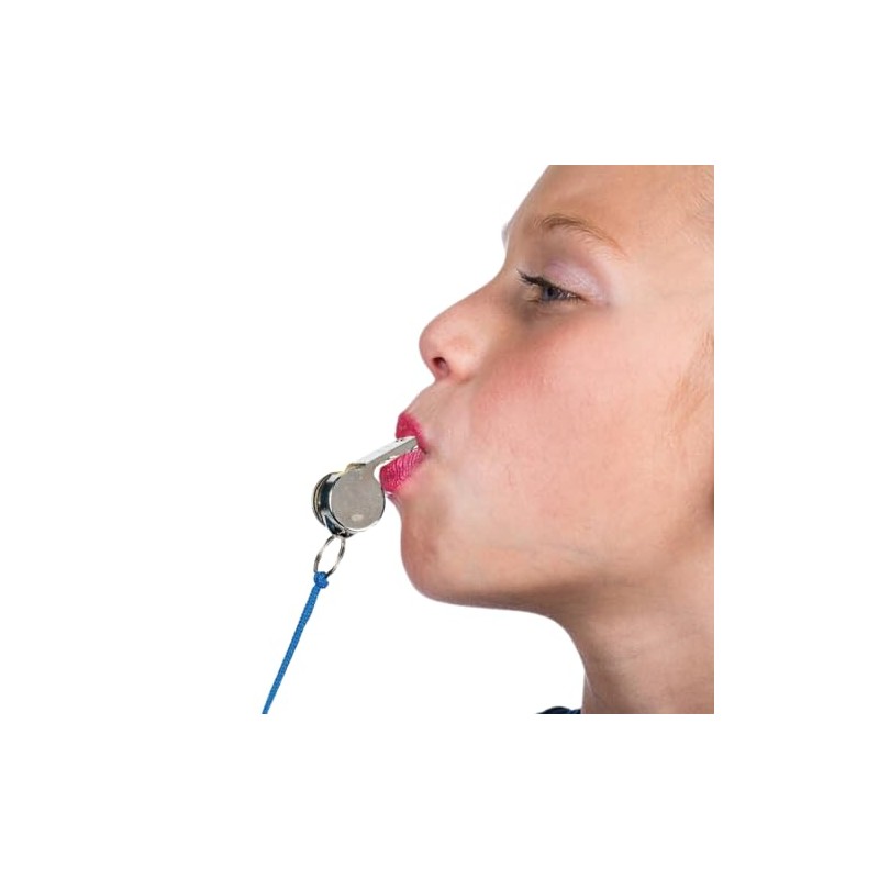 US Toy Metal Kids Whistles - 12 Pieces