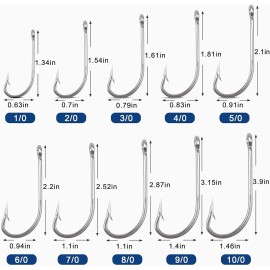 Extreme Fishing 25 Stainless Hooks 34007SS O'Shaughnessy Tuna Mahi Ballyhoo Trolling Lure Pack - 9/0