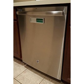 KACEEY Dishwasher Clean Dirty Magnet Sign Indicator in Silver for Stainless Steel USA