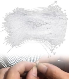Bangbobi 1000 Clear Safety Threads for Labels and Price Tags - No Label Gun for Clothing and Flea Markets