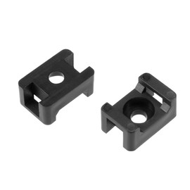 sourcingmap Cable Tie Mount Base Saddle Type Wire Holder Nylon 5.2mm Hole Width Black 52Pcs
