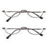REAVEE 2 Pack Retro Designer Half Moon Reading Glasses Women