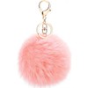 Double Smile Fluffy Bag Charm Cute Pom Keychain Pendant Fake