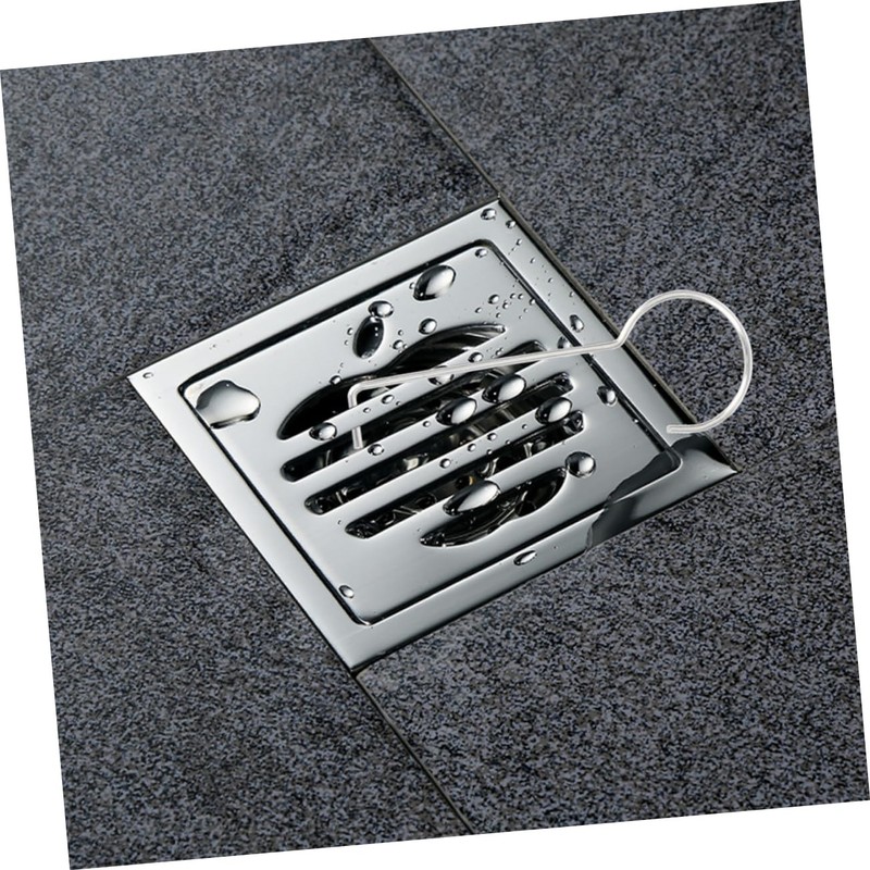 WOONEKY 10pcs Floor Drain Lifting Hooks Stainless Steel Drain Grate