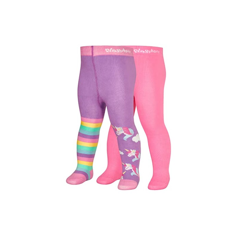Playshoes Unisex Children's Tights, Unicorn set of 2